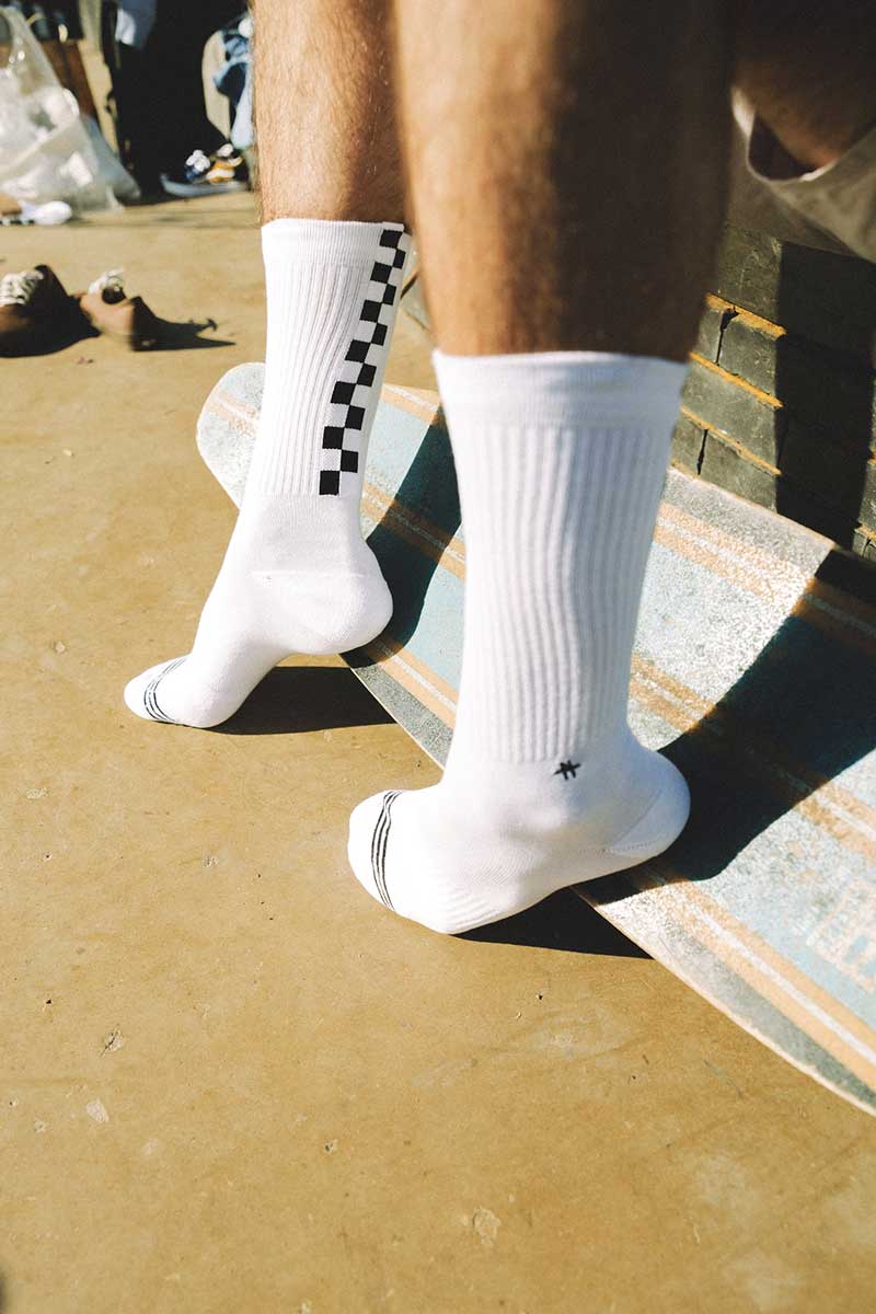 Socks Damero Blanco Negro