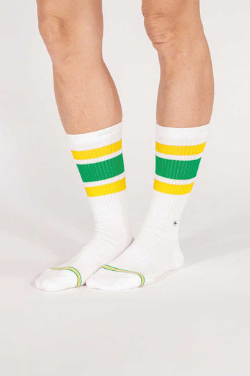 Socks Rayas Verde Amarillo