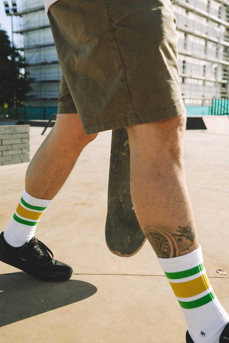 Socks Rayas Verde Amarillo