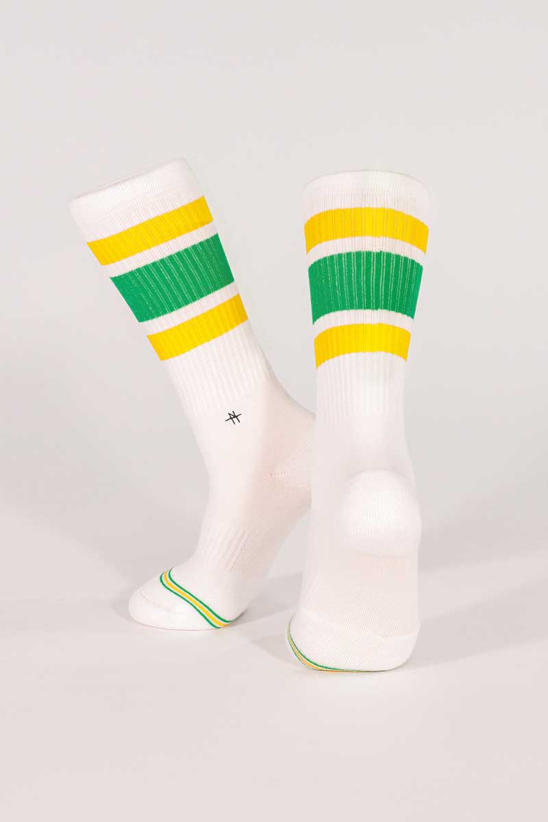 Socks Rayas Verde Amarillo