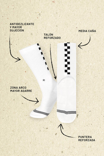 Socks Damero Blanco Negro