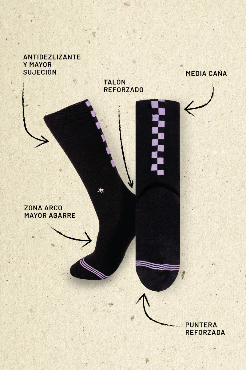 Socks Damero Morado