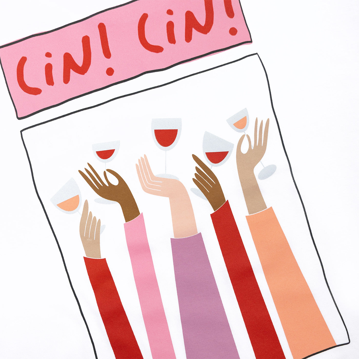 Cin cin wine Cropped Tee