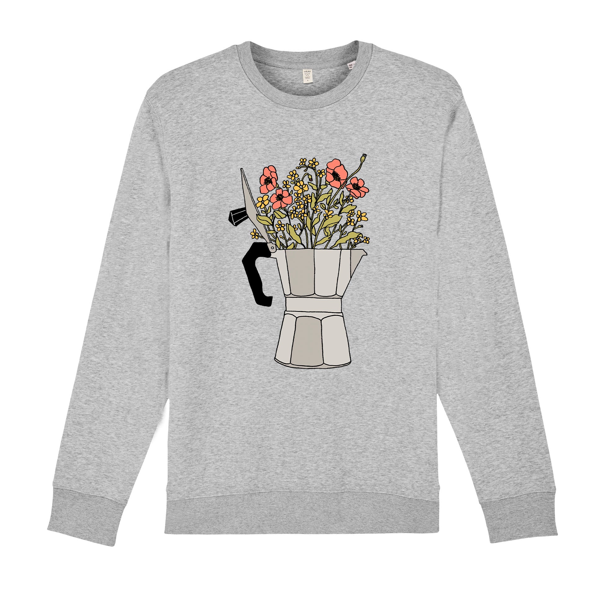 Moka Flowers Sweatshirt, Flowered Sweatshirts