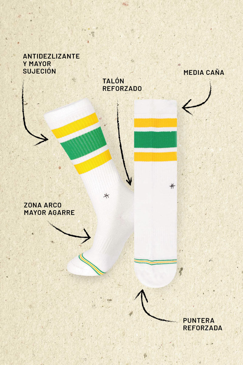 Socks Rayas Verde Amarillo