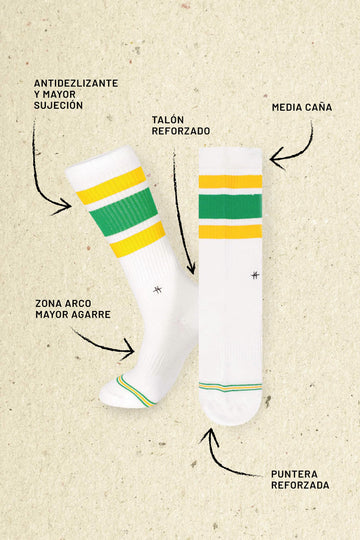 Socks Rayas Verde Amarillo