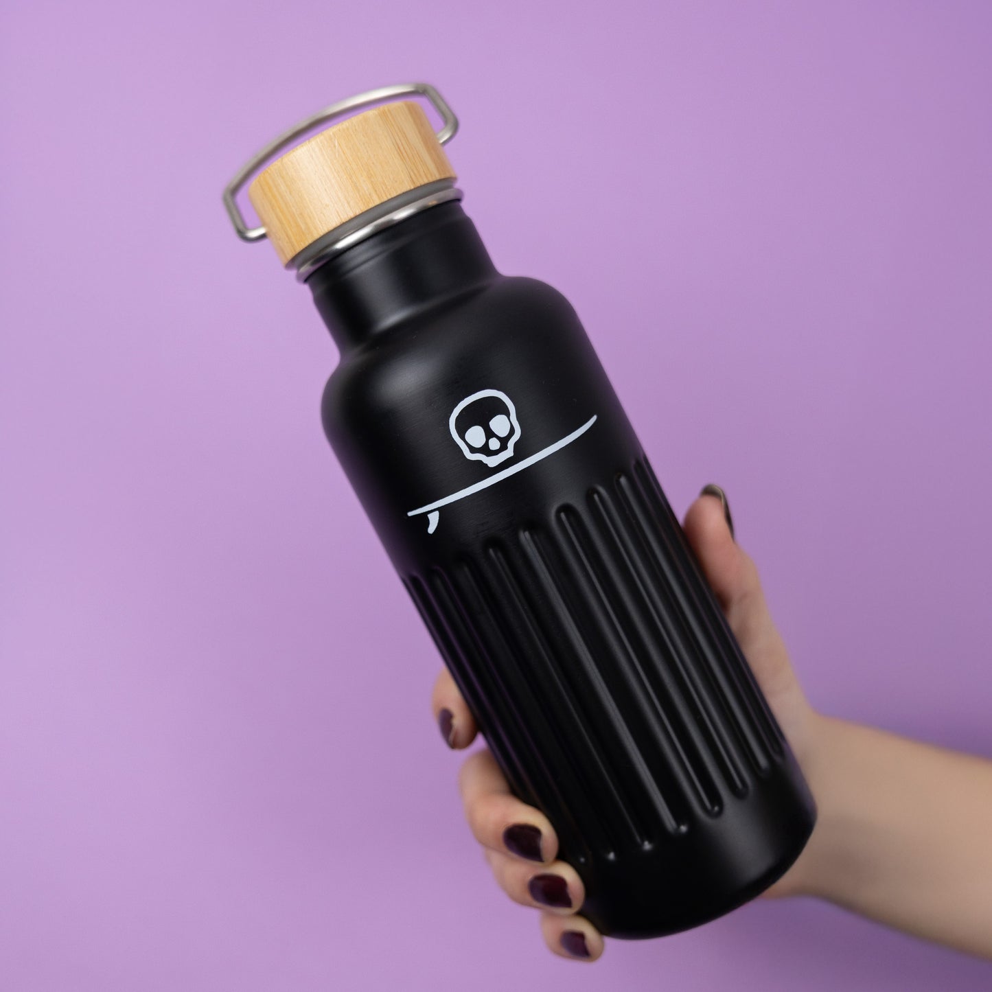 Skull & Surfboard bottle