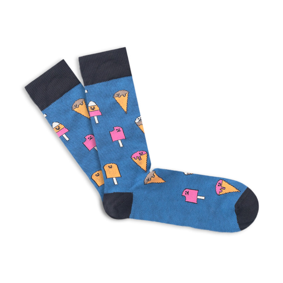 Socks Ice Cream Blue