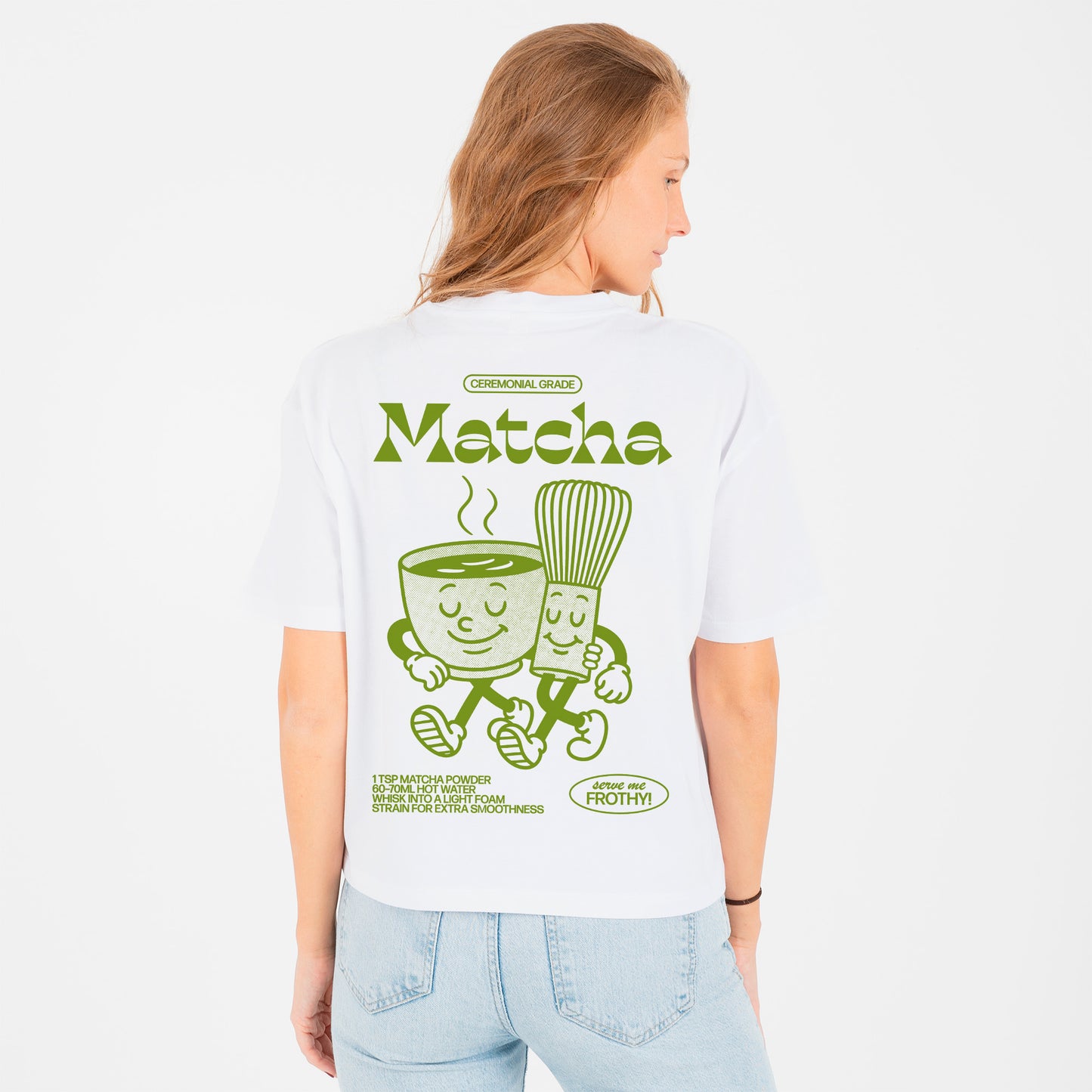 Matcha Friends Cropped Tee