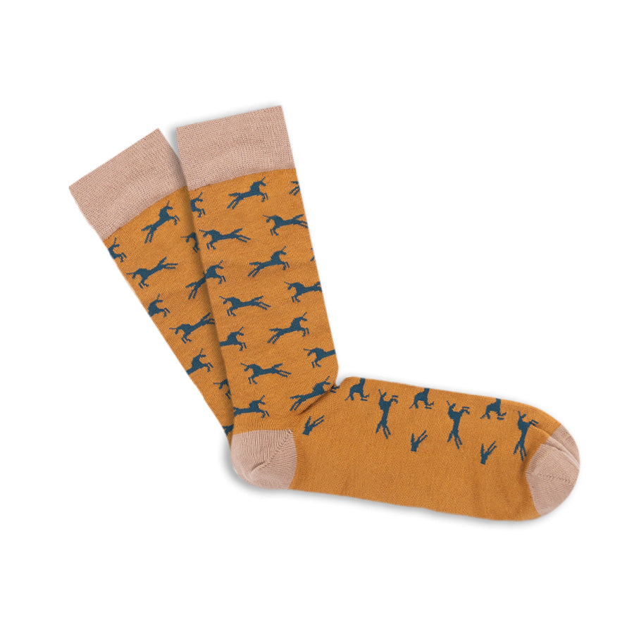Socks Mustard Unicorns