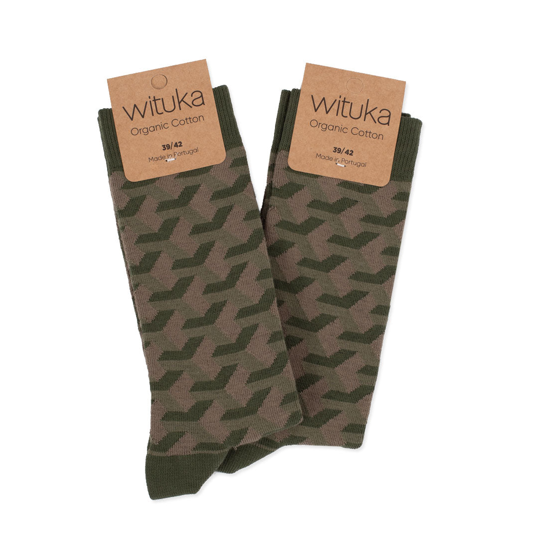 Socks Impossible Figures Green