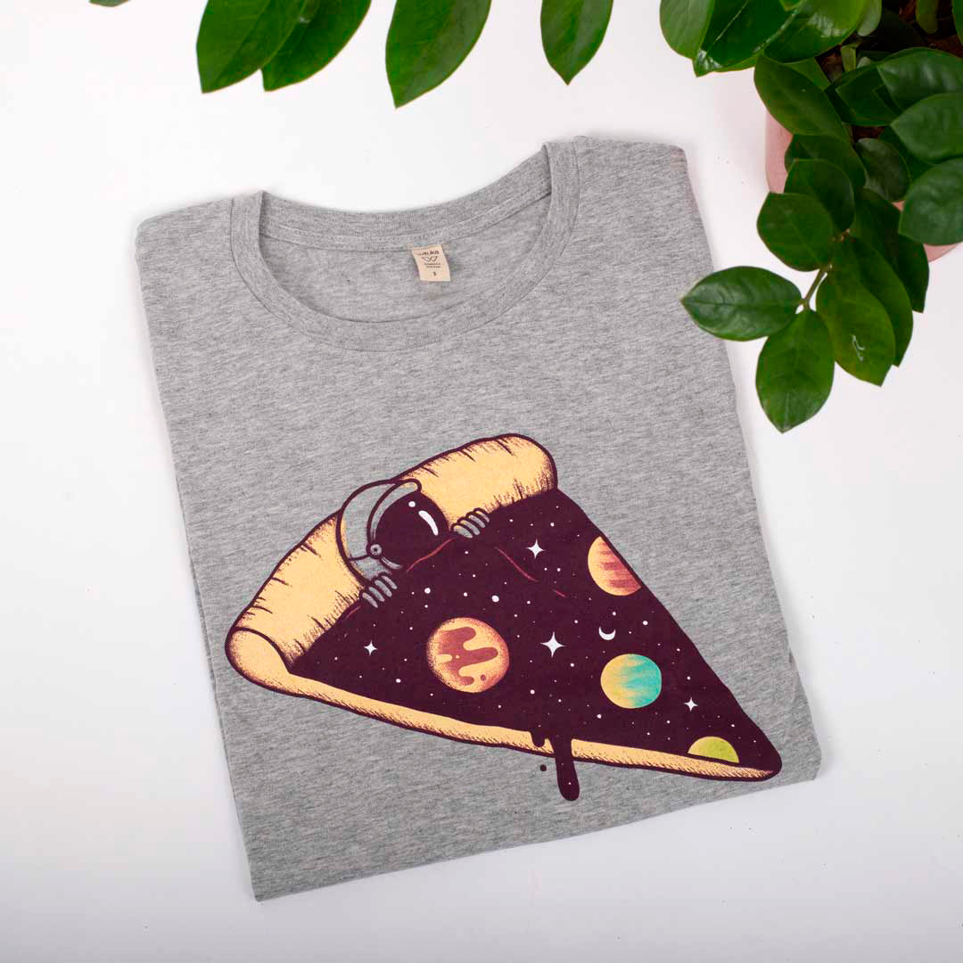 camiseta algodón orgánico - Galactic Deliciousness grey