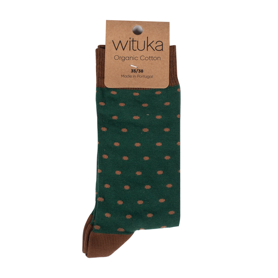 Socks Green Dots