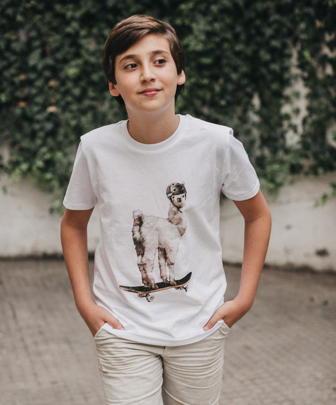 camiseta llama skater