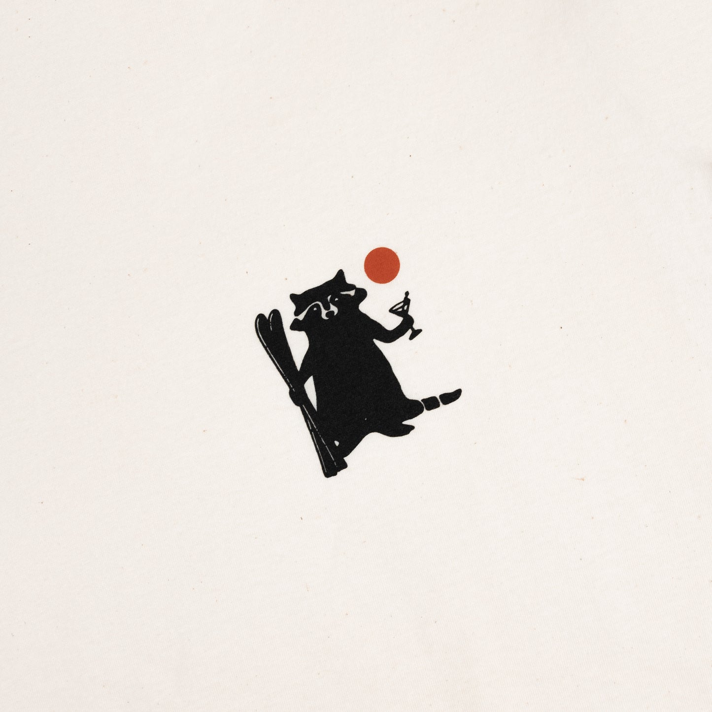 Skiing Raccoon Cropped Tee