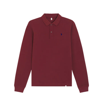 Long Sleeve Polo Cactus Burgundy