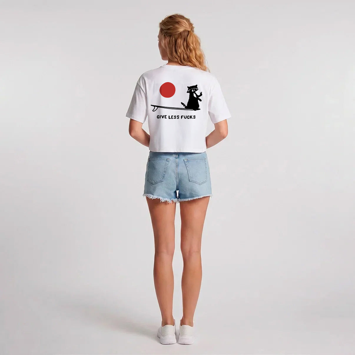 Give Less Fuck Cropped Tee