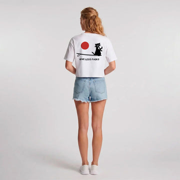 Give Less Fuck Cropped Tee