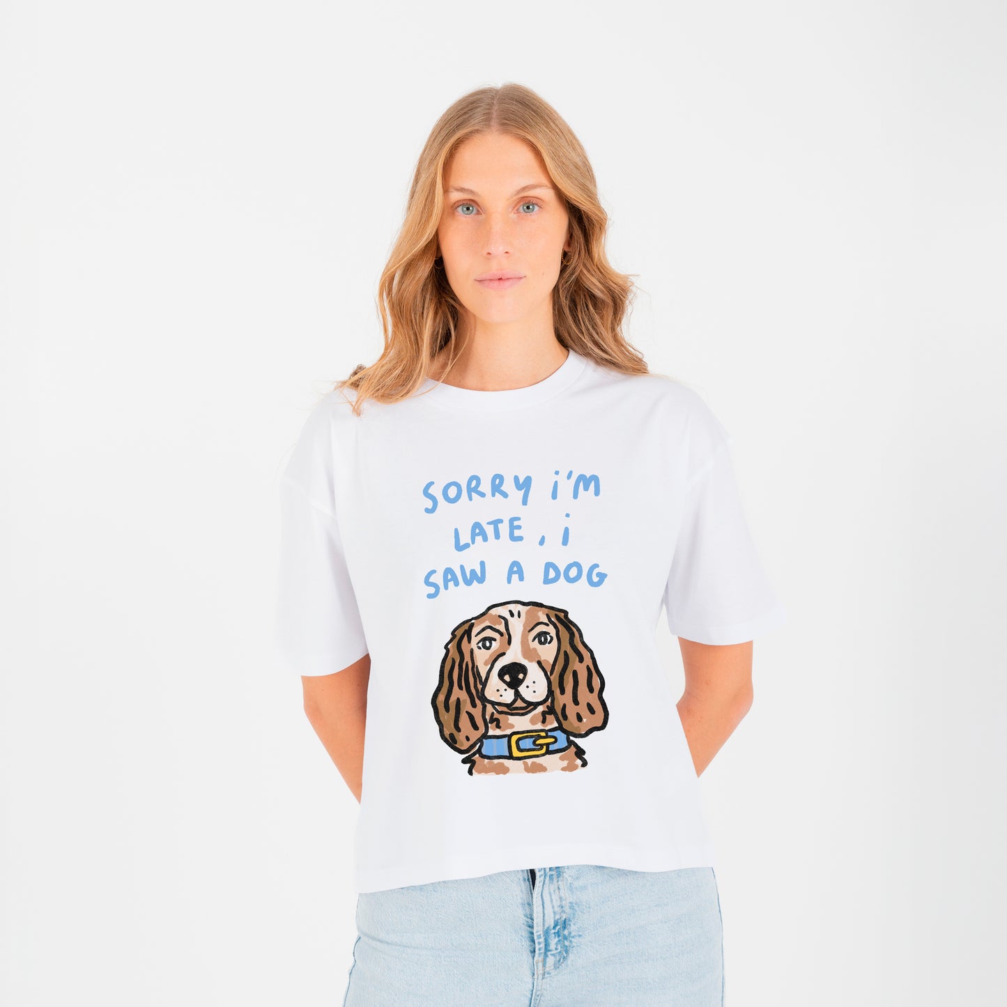 I saw a dog Cropped Tee