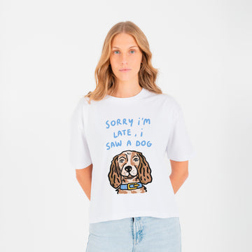 I saw a dog Cropped Tee