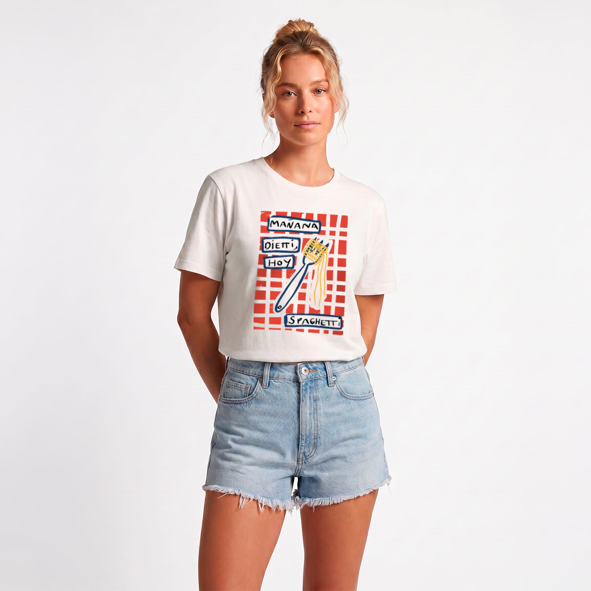 Mañana Dietti Hoy Spaghetti Cropped Tee