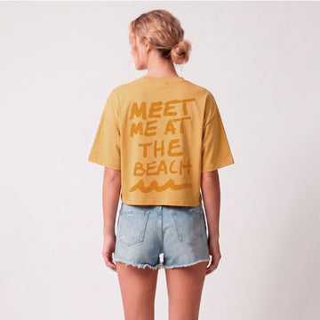 Meet Me At The Beach Cropped Tee