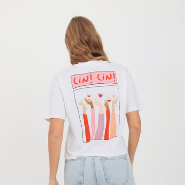 Cin cin wine Cropped Tee