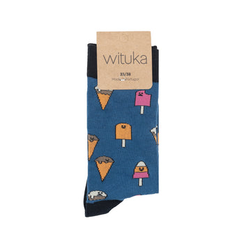 Socks Ice Cream Blue