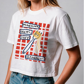 Mañana Dietti Hoy Spaghetti Cropped Tee