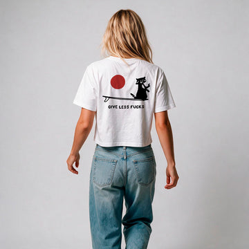 Give Less Fuck Cropped Tee