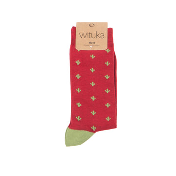 Socks Cactus Burgundy