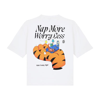 Nap More Worry Less Cropped Tee