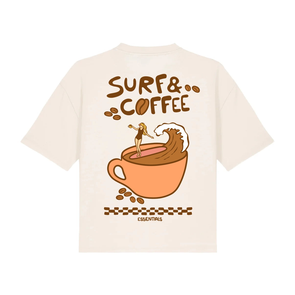 Surf And Coffee Cropped Tee
