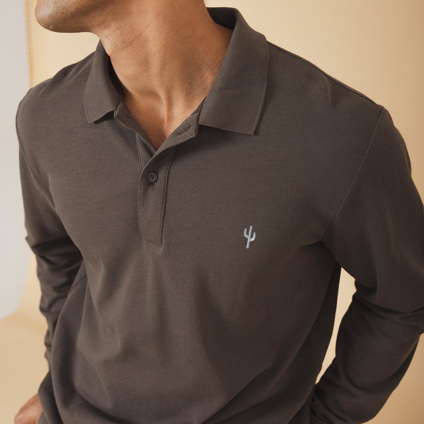 Long Sleeve Polo Cactus