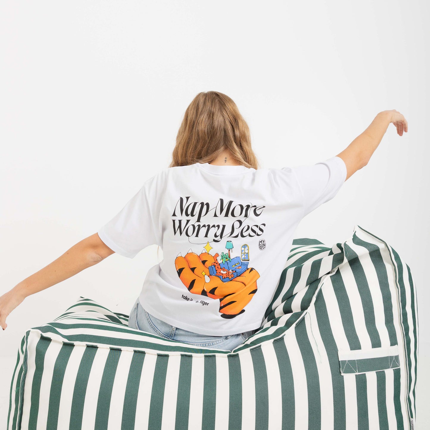 Nap More Worry Less Cropped Tee