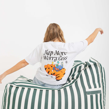 Nap More Worry Less Cropped Tee