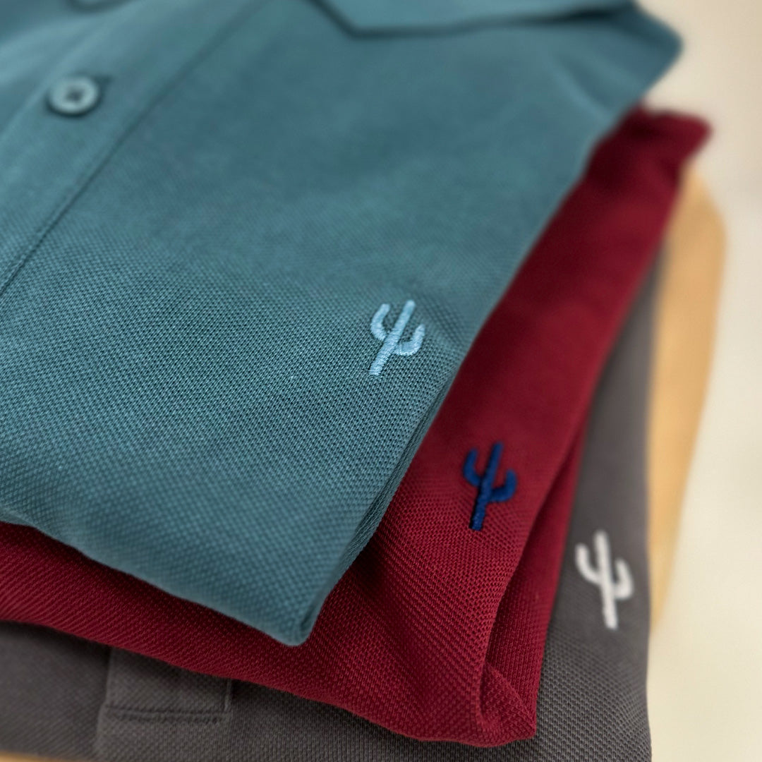 Long Sleeve Polo Cactus