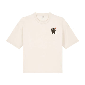 Skiing Raccoon Cropped Tee