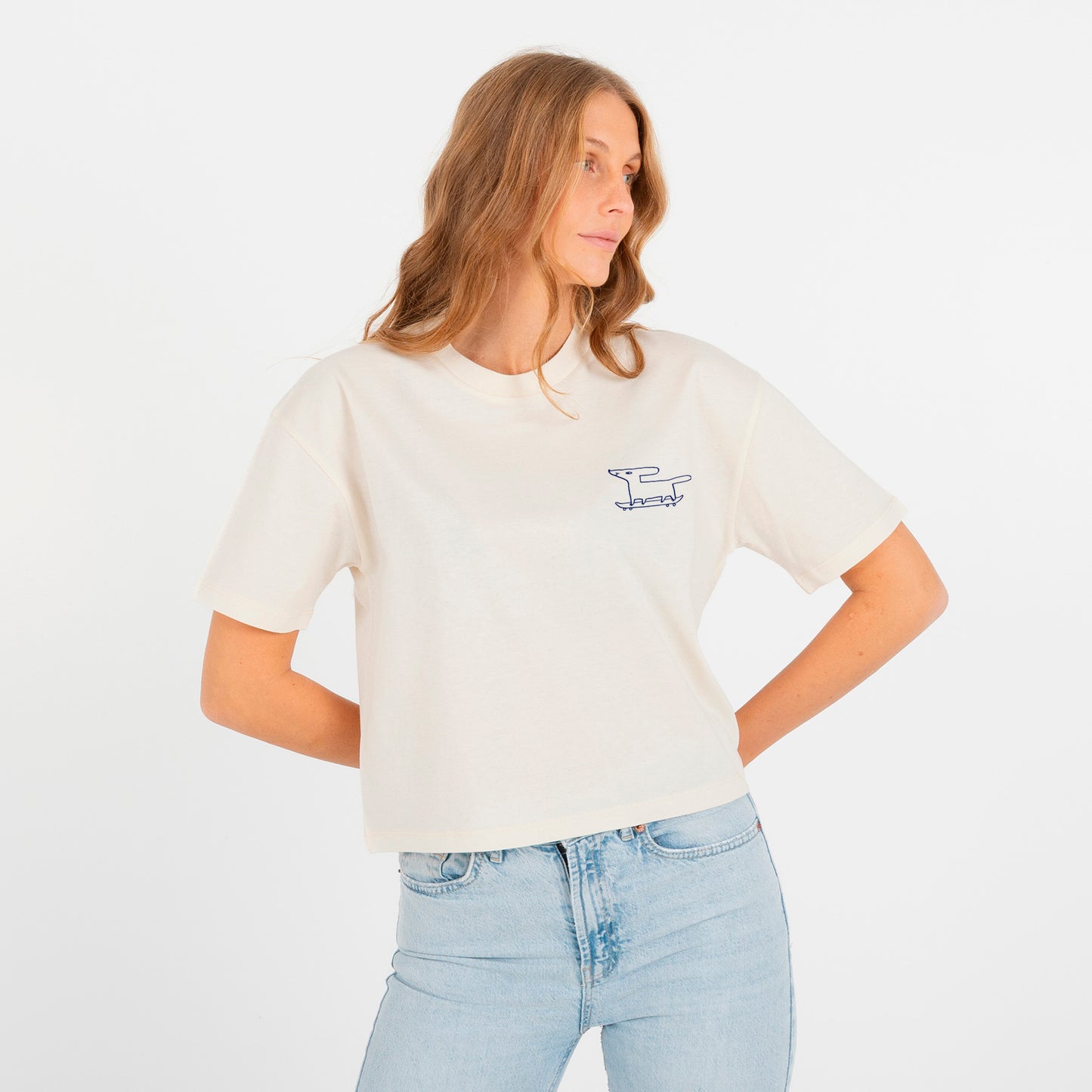 Skater Dog Cropped Tee