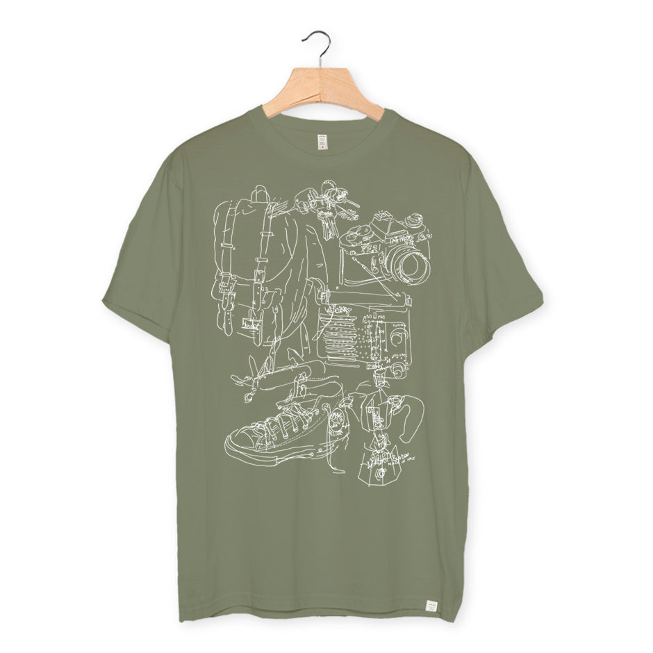 camiseta algodón orgánico - Go Somewhere color khaki