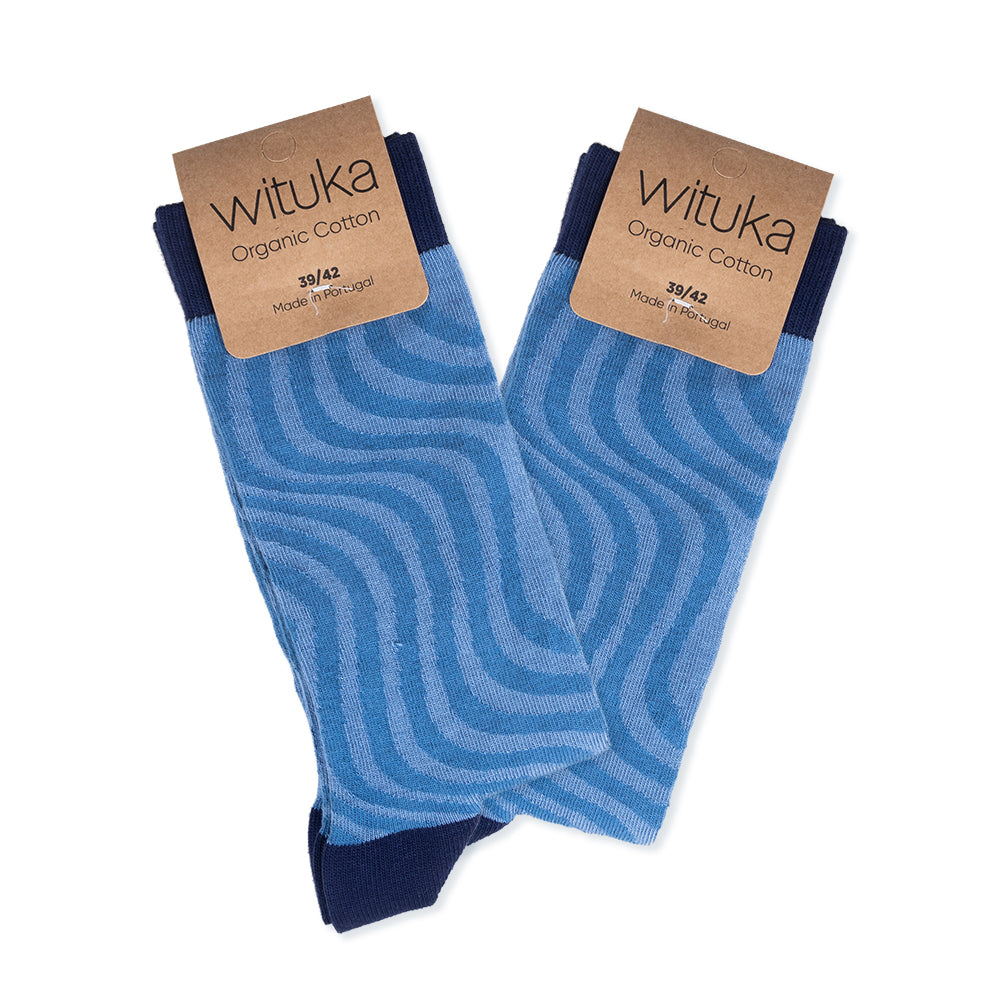 Socks Blue Swirl