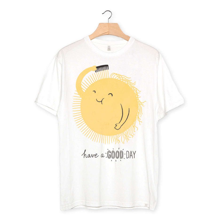 camiseta algodón orgánico - Have a Good Day Kids color white