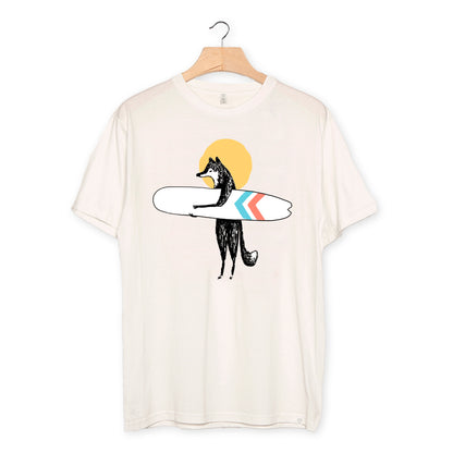 camiseta algodón orgánico - Here Comes the Sun color white vintage