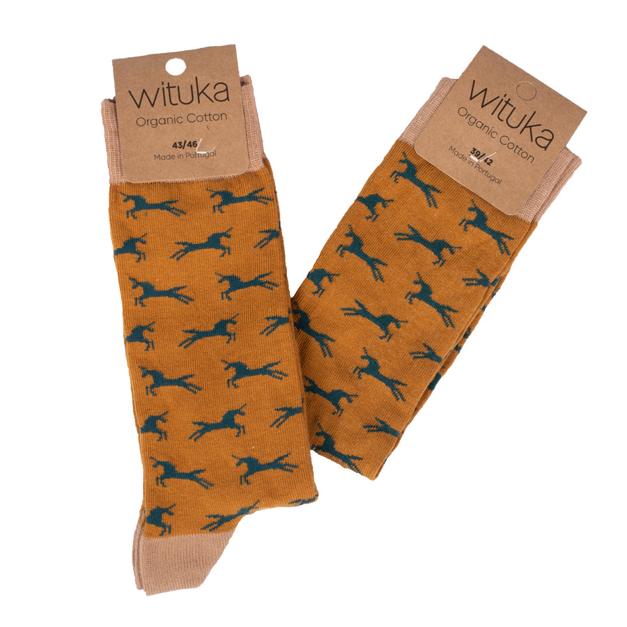 Socks Mustard Unicorns